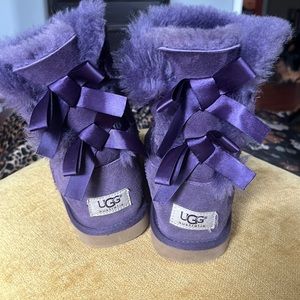 Purple Bailey Bow UGGS